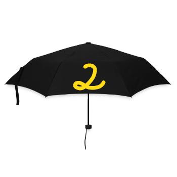 2 Number two number - Umbrella (small) - black - Front
