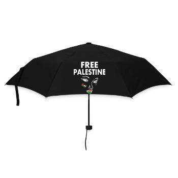 Free palestine - Regenschirm (klein) - Schwarz - Vorne