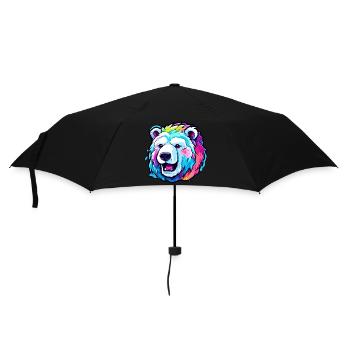 Ours polaire / Animal / Norpol / hiver / enfantin / mignon - Parapluie standard - noir - Devant