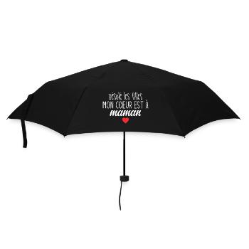 Mon Cœur Appartient à Maman Humour Tendre & Assumé - Parapluie standard - noir - Devant