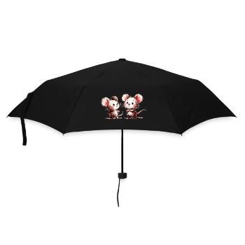 Mäuse - Regenschirm (klein) - Schwarz - Vorne