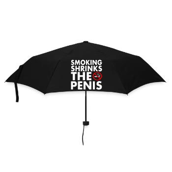 Smoking shrinks the penis - Regenschirm (klein) - Schwarz - Vorne