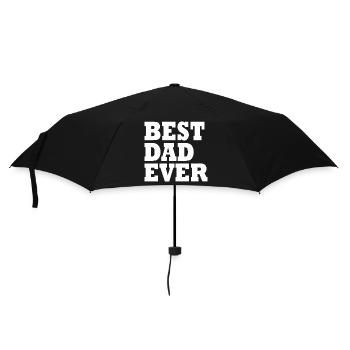 Best dad ever - Regenschirm (klein) - Schwarz - Vorne