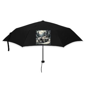Auto / Fahrzeug / PKW / Mobil / Old Timer / fahren - Regenschirm (klein) - Schwarz - Vorne