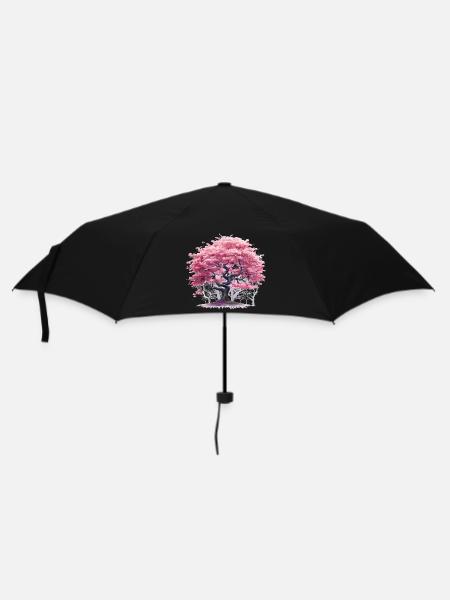 Cherry Blossom Tree - Regenschirm (klein) - Schwarz