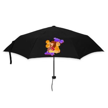 Mein Tag - Regenschirm (klein) - Schwarz - Vorne