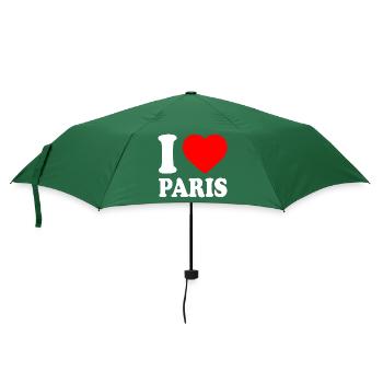I love paris - Parapluie standard - vert bouteille - Devant