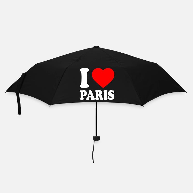 I love paris - Regenschirm (klein) - Schwarz