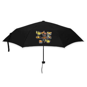 Excavator Construction Site Construction Worker Construction Truck I Gift - Umbrella (small) - black - Front