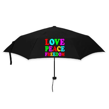 Love peace freedom - Parapluie standard - noir - Devant