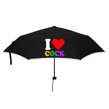 I love cock - Parapluie standard - noir - Devant