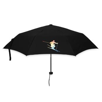 Skifahrer - Regenschirm (klein) - Schwarz - Vorne