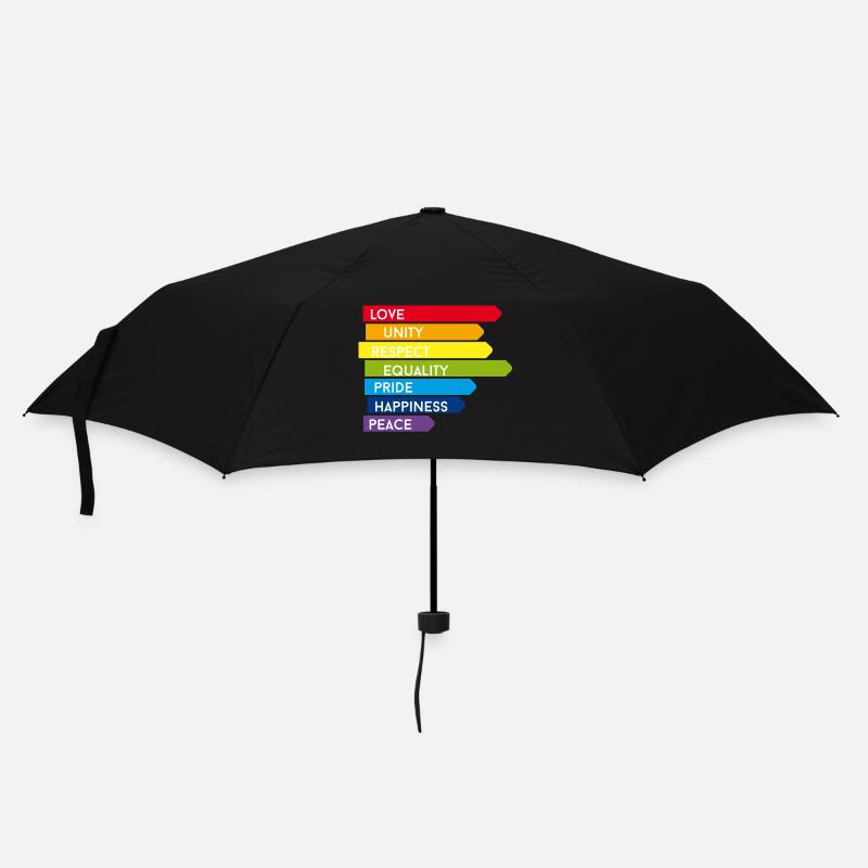gay pride csd Regenbogen homo Parade stolz ehe lol - Regenschirm (klein) - Schwarz