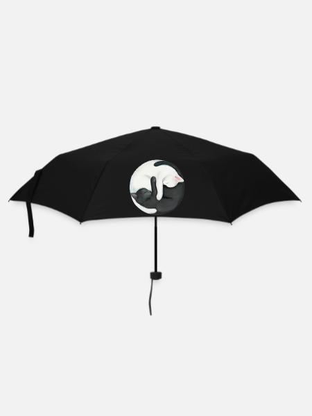 Yin Yang Balancing Cats - Umbrella (small) - black