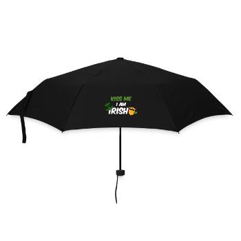 Küss mich ich bin Ire - Regenschirm (klein) - Schwarz - Vorne