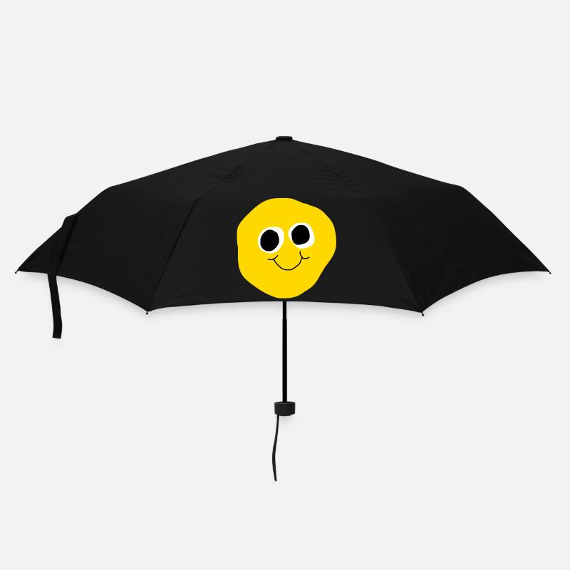 Yellow Face Smile - Regenschirm (klein) - Schwarz