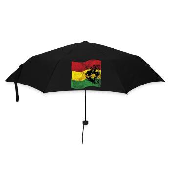 Lion Reggae Drapeau - Parapluie standard - noir - Devant