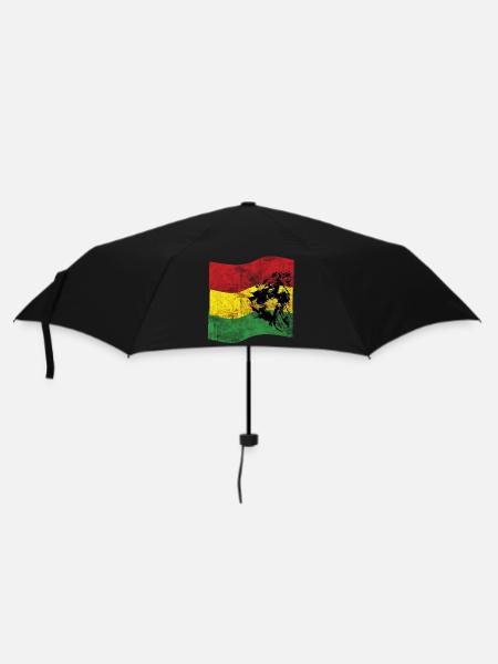 Lion Reggae Fahne - Regenschirm (klein) - Schwarz
