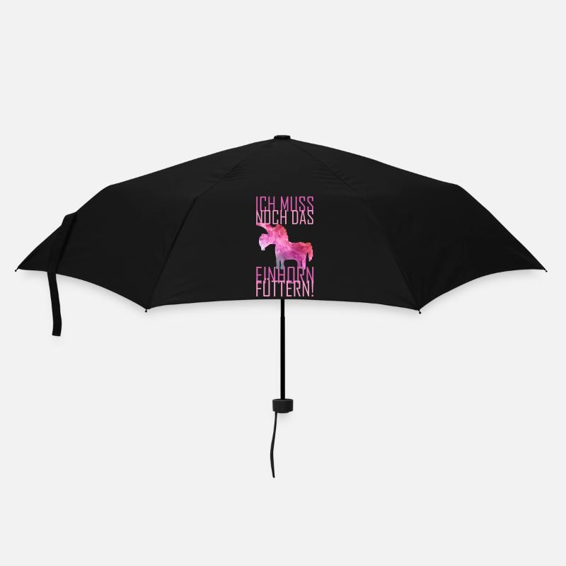 Einhorn Einhörner Pferd Pferde Stute Fabelwesen - Regenschirm (klein) - Schwarz