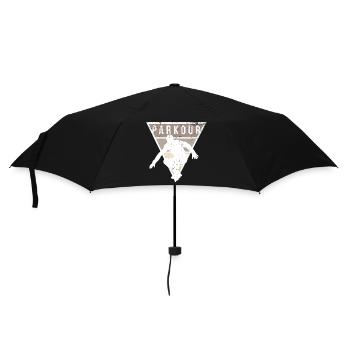 Parkour freerunning hobby urban sportsman gift - Umbrella (small) - black - Front