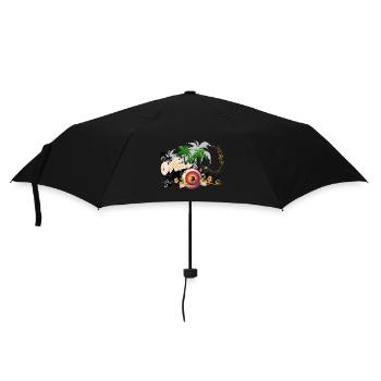 Music speaker with piano - Umbrella (small) - black - Front