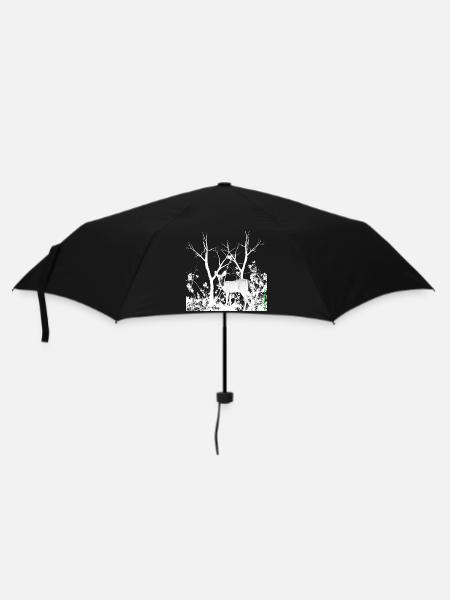 deer - Umbrella (small) - black