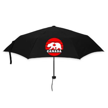 Canada ours avec feuille d’érable / cadeau Amérique du Nord - Parapluie standard - noir - Devant
