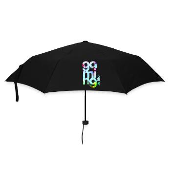 Gamer - Regenschirm (klein) - Schwarz - Vorne