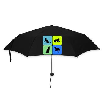 chat chat chat, cadeau - Parapluie standard - noir - Devant