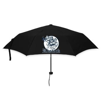 Rostock - Wikinger - Regenschirm (klein) - Schwarz - Vorne