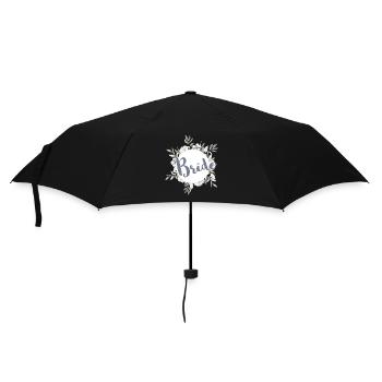 Vert de la mariée et mariée en fleurs - Parapluie standard - noir - Devant