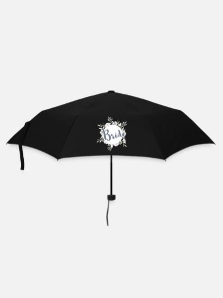 Bride Greenery & Blossom Bride - Umbrella (small) - black