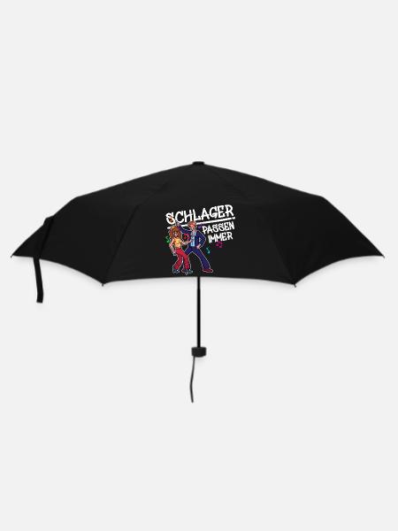 Schlager Party Feiern Tanzen Schlagerparty Musik - Regenschirm (klein) - Schwarz