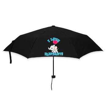 elephant - Umbrella (small) - black - Front