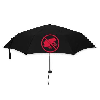 keine kroete zone frosch verboten schild silhouett - Regenschirm (klein) - Schwarz - Vorne