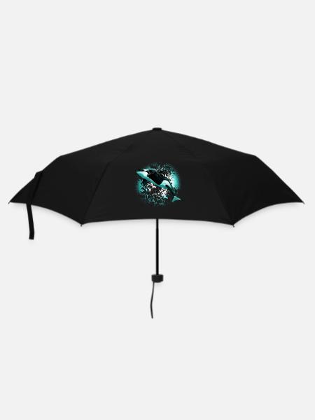 Orca - Regenschirm (klein) - Schwarz