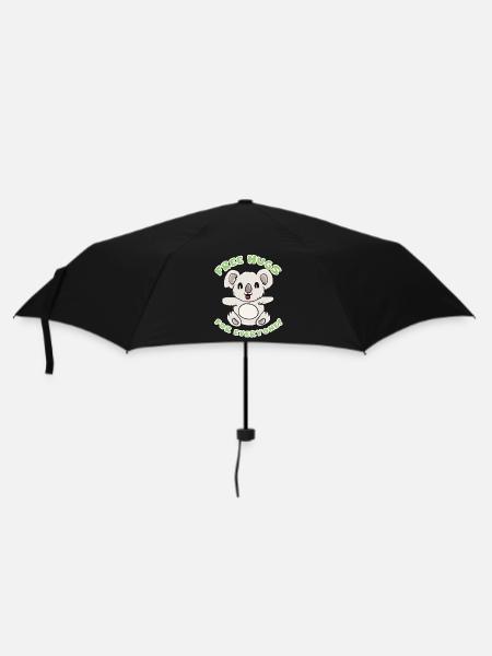 Koala Umarmung - Regenschirm (klein) - Schwarz