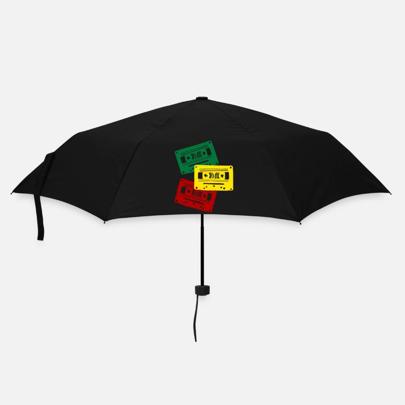 Kassettenfarben Trio - Regenschirm (klein) - Schwarz