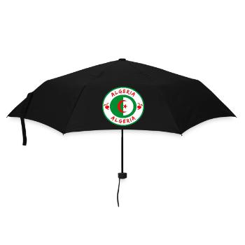 Algerien Kreis mit Nationalflagge Geschenk Algier - Regenschirm (klein) - Schwarz - Vorne