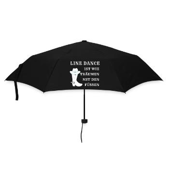 Line Dance ist wie Träumen mit den Füßen - Regenschirm (klein) - Schwarz - Vorne