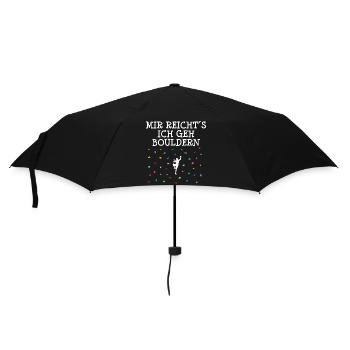 Bouldern Klettern Lustig Spruch Kletterwand Lustig - Regenschirm (klein) - Schwarz - Vorne
