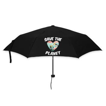 Save The Planet - Regenschirm (klein) - Schwarz - Vorne
