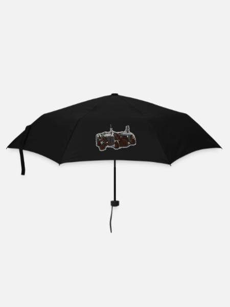 Duo de tracteurs sur le terrain - Parapluie standard - noir