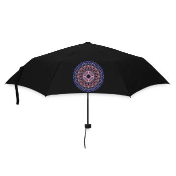 Mandala - Regenschirm (klein) - Schwarz - Vorne