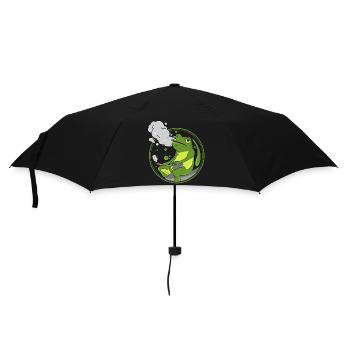 Frosch Zigarre - Regenschirm (klein) - Schwarz - Vorne