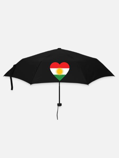 Kurdistan - Regenschirm (klein) - Schwarz