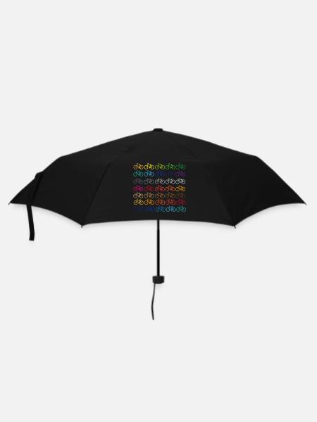 Viele bunte Fahrräder - Regenschirm (klein) - Schwarz