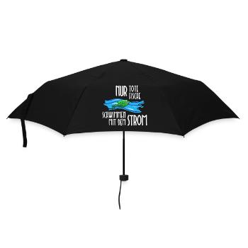 Dead Fish Stream Mainstream Funny Sayings Humor - Parapluie standard - noir - Devant