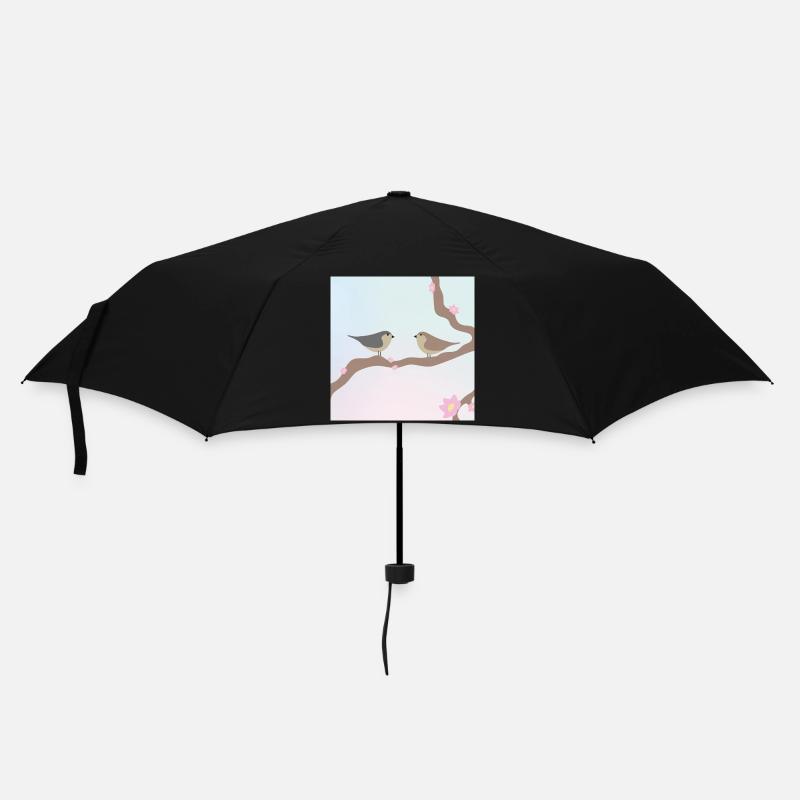 Spring birds - Umbrella (small) - black