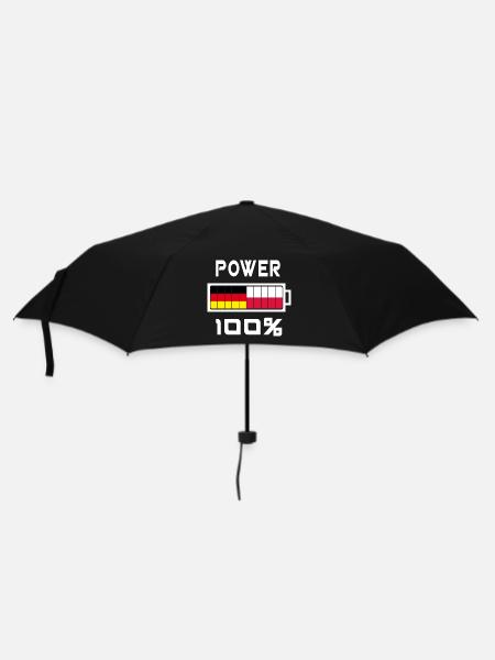 Deutschland und Polen Power 100% - Regenschirm (klein) - Schwarz